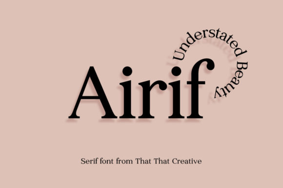 Airif: A Playful Serif Font for Modern Brands