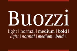 Buozzi Typeface: A Serif for Bold Branding