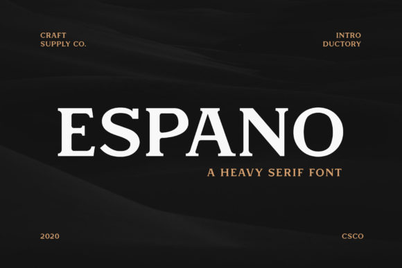 Espano: A Clean Serif Font for Editorial Design