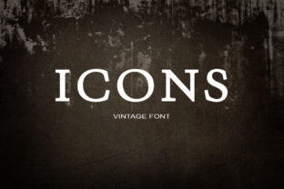 Icons Serif Font for Handmade Labels & Design