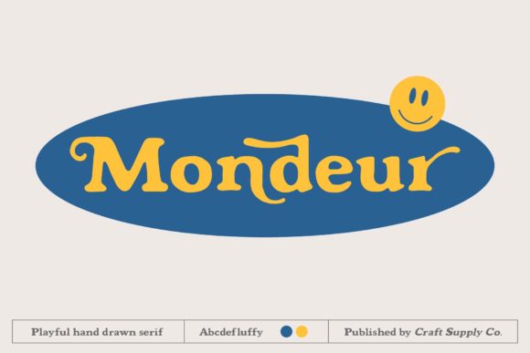 Mondeur: A Playful Serif Font for Branding