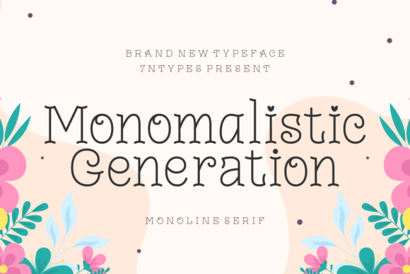 Monomalistic Generation Font for Crafters