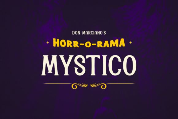 Mystico Typeface for Spooky Editorial Design